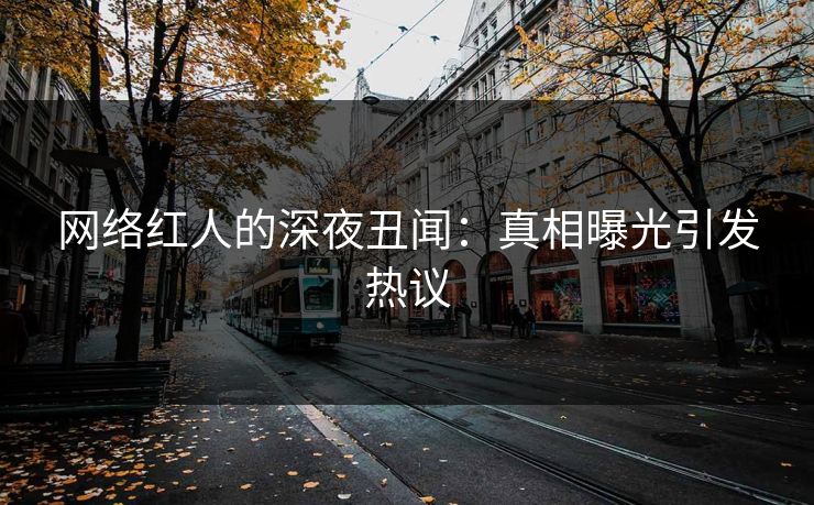 网络红人的深夜丑闻：真相曝光引发热议